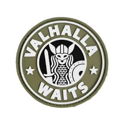 Патч (шеврон) «Valhalla Waits» R3ICH. Мягкий ПВХ пластик. Песок