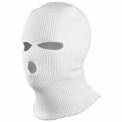 Балаклава трьохдирочна (акрил) White