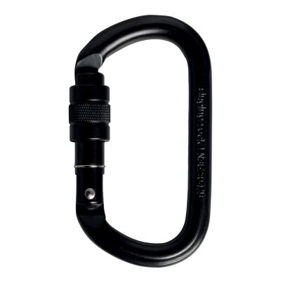 Карабін Singing Rock Steel Oval Carabiner Screw Gate, Black