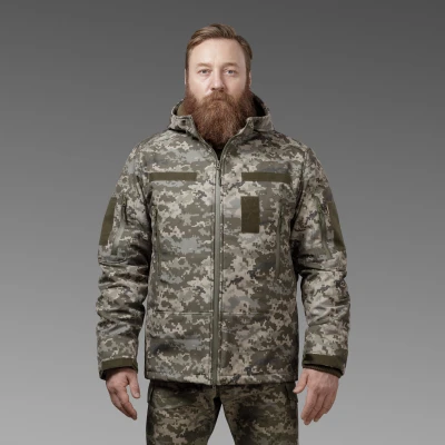 Куртка тактична Softshell All Weather 3 in 1 (до -20°C). Піксель (мм-14)