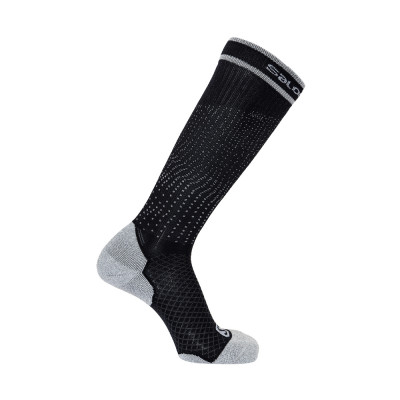 Шкарпетки компресійні Salomon Coolpression DX+SX. Колір Black/Alloy. Розмір L