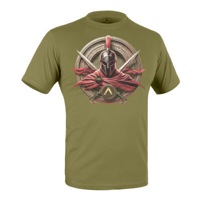 Футболка з малюнком "Спарта" Olive Drab