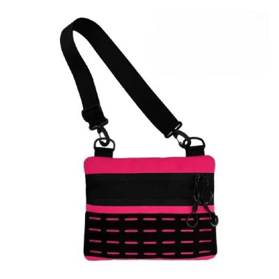 Тактическая мужская сумка через плечо HardKit RoKit Black Pink M с MOLLE и велкро