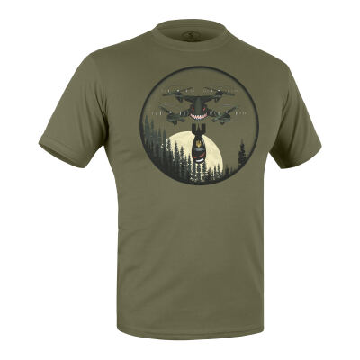 Футболка з малюнком "Дрон" Olive Drab