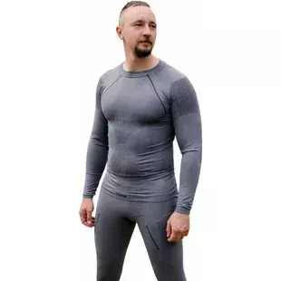 Термобілизна чоловіча Tramp Active комплект (футболка+штани) UTRUM-021-grey S/M