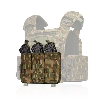 Потрійний підсумок під магазини АК/АR. Cordura 500D. Molle. Мультикам темний