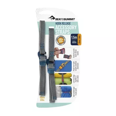 Ремень стяжки Sea to Summit Accessory Strap With Hook Buckle, 1.5 м – Серый