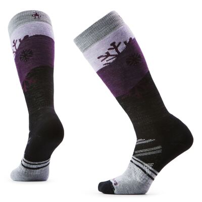 Шкарпетки жіночі Smartwool Wm's Ski Full Cushion Snowpocalypse Pattern OTC, Purple Eclipse