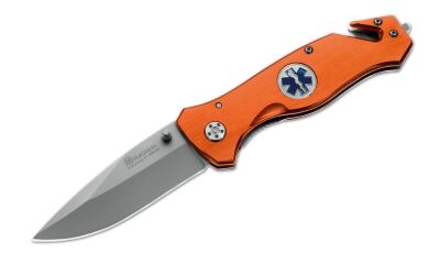 Ніж Boker Magnum Medic Клинок 8.5 см. Скл., клинок 85 мм, сталь 440, Помаранчевий