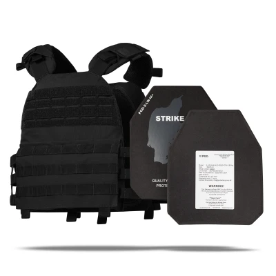 Бронежилет 3 уровня NIJ (M.V.P.). Вес 2 кг. Полиэтиленовые плиты PGD-S-LW-ICW+ SAPI 0.85 кг. Черный