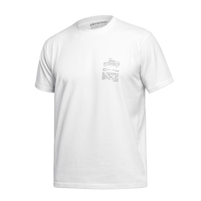 Футболка Ukrarmor Basic Military T-Shirt. HMMWV. Cotton\Elastane, белый