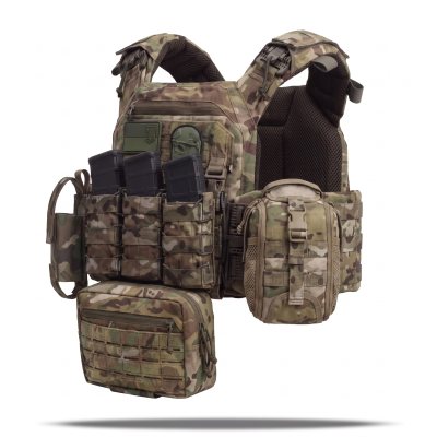 Комплект спорядження Vanguard Strike Kit (на базі плитоноски PRO). 25х30 см. Мультикам