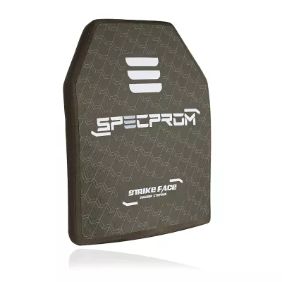 Керамічна бронеплита SPECPROM S-Line 5-го класу. Вага 2.9 кг. Розмір 26 на 33 см. Олива.