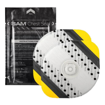 Оклюзійні наліпки SAM® Chest Seals Combo (герметизувальні пластирі)