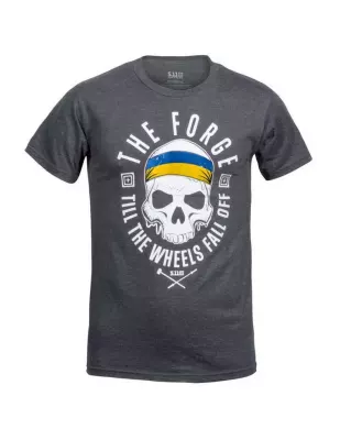 Футболка з малюнком "5.11 Tactical® The Forge Ukrainian Flag" (лімітована серія) CHARCOAL HEATHER