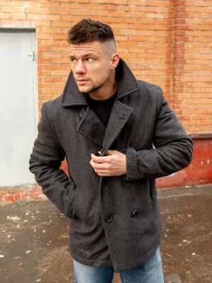Бушлат двухбортный "SURPLUS PEA COAT" Anthracite