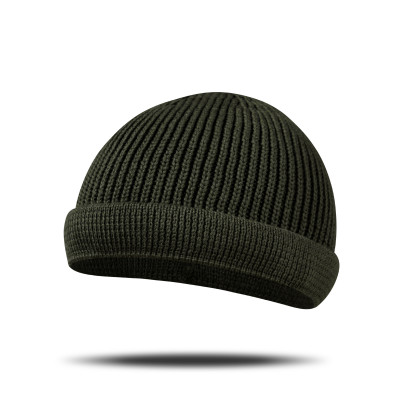 Шапка в’язана Docker Hat. Cotton and wool. Olive