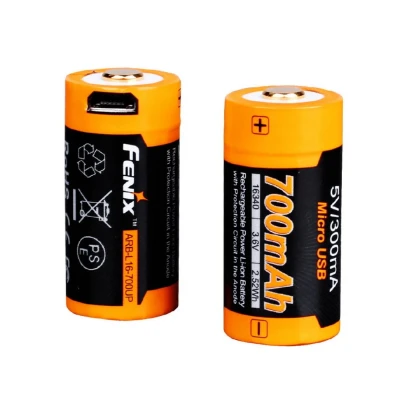 Акумулятор 16340 Fenix 700 UP mAh Li-ion micro usb зарядка. Напруга 3.6 В