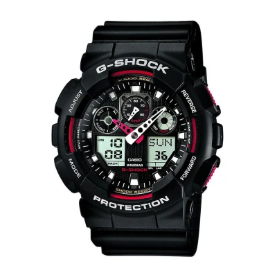 Часы Casio G-Shock GA-100. Черно-красный