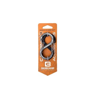 Набір алюмінієвих сервісних карабінів Base Camp Sigma 8 Wire Set, 2 шт, Black/Grey