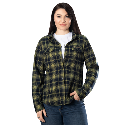 Сорочка жіноча Pani «Буревій» (Logo Tan), Camotec. Lime Green/Navy
