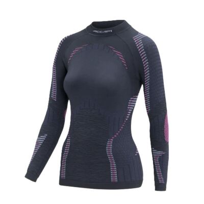 Термофутболка з довгим рукавом жіноча Accapi Ergoracing 2025, Black/Fuchsia