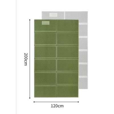 Килимок туристичний складаний двомісний Naturehike CNK2450WS044 IXPE з алюмінієвою плівкою, 200x120x1.8 см, оливковий