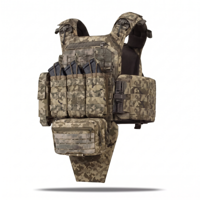 Комплект спорядження Full Protection Kit із бронежилетом PRO 6 класу. Піксель (мм-14)