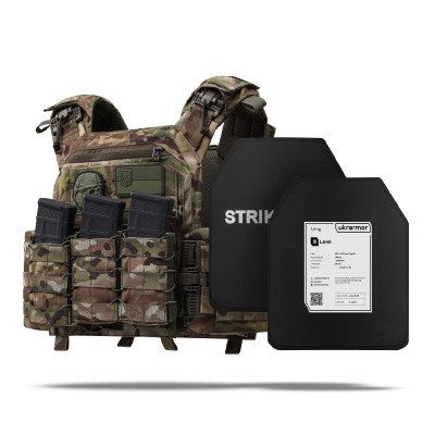 Бронежилет 3-го класса (PRO). Вес 3.4 кг. Полиэтиленовые плиты 1.4 кг. Мультикам