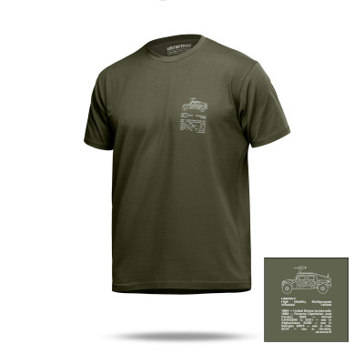 Футболка Basic Military T-Shirt. HMMWV. Cotton and Elastane, олива