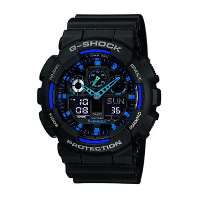 Годинник Casio G-Shock GA-100. Чорно-синій