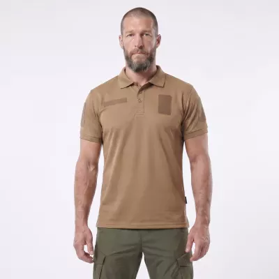Футболка-поло тактична Ukrarmor Polo Reflex. Cotton. Колір Койот