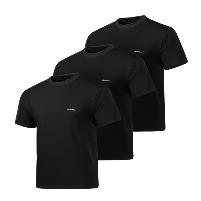 Комплект футболок (3 шт) Basic Military T-shirt 2.0. Cotton and Elastane. Черный
