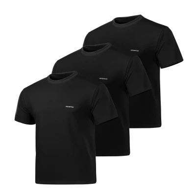 Комплект футболок (3 шт) Basic Military T-shirt 2.0. Cotton and Elastane. Черный