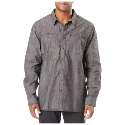 Сорочка тактична "5.11 Rambler Long Sleeve Shirt" Stone Wash Charcoal