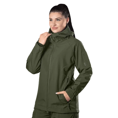 Тактична жіноча куртка Stalker SoftShell, Camotec. Олива Тактична жіноча куртка Stalker SoftShell, Camotec. Олива
