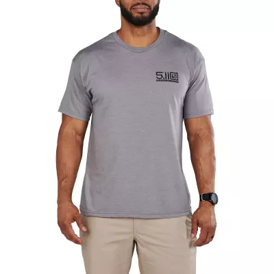 Футболка з малюнком "5.11 Tactical Locked and Locoed" Grey Heather
