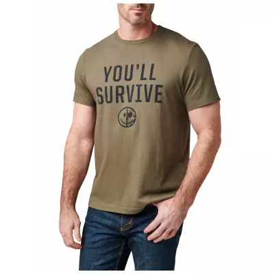 Футболка з малюнком "5.11 Tactical You'll Survive Tee" RANGER GREEN