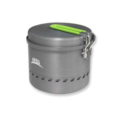 Zestaw turystycznych garnków BRS-TS19C (garnek + patelnia) 2.5 l anodowane aluminium