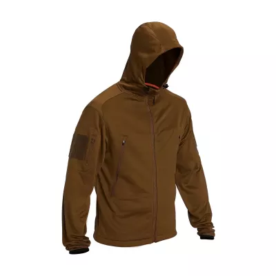 Толстовка тактична з капюшоном "5.11 REACTOR FZ HOODIE" Battle Brown