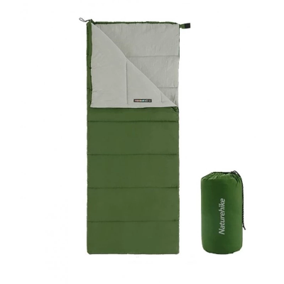 Спальний мішок Naturehike F150 (від 13°C до -4°C). Лівий. Зелений
