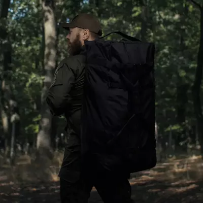 Тактична сумка-баул Specprom Giant на 100л. Cordura 500D. Чорний