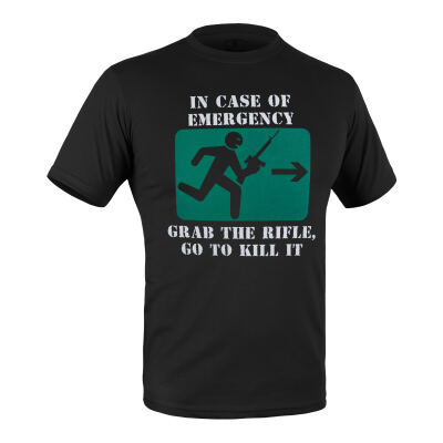 Футболка з малюнком "Grab The Rifle" Combat Black