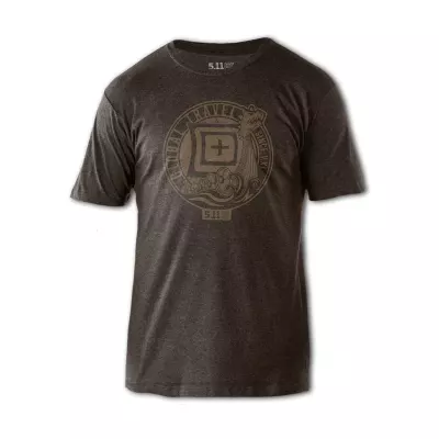 Футболка з малюнком "5.11 GLOBAL TRAVEL TEE" Brown Heather