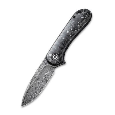 Ніж складаний Civivi Elementum Damascus / Carbon Fiber C907C-DS2, чорний