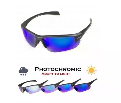 Очки фотохромные (защитные) Global Vision Hercules-7 Photochromic Anti-Fog (G-Tech™ blue), фотохромные зеркальные синие
