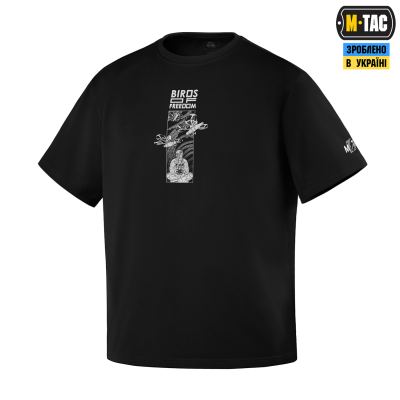 Футболка M-Tac Birds of freedom Cotton Hard Чорна, black, чорний