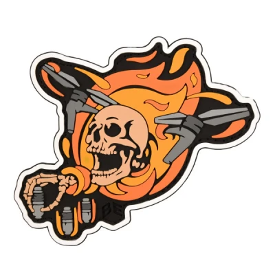 Патч (шеврон) «Череп-Дрон» от Brand Element. Мягкий ПВХ пластик Патч (шеврон) «Череп-Дрон» от Brand Element. Мягкий ПВХ пластик