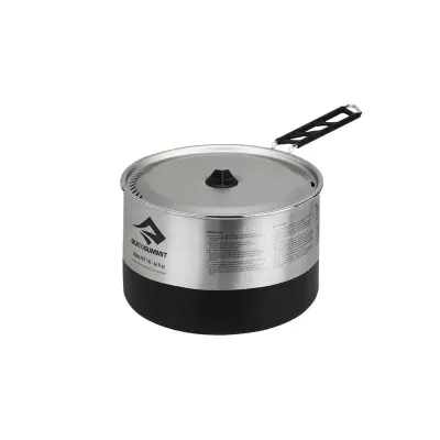 Кастрюля со складной крышкой в чехле Sea to Summit Sigma Pot with Stuff Sack, р.2. 7 л, L – Серебристая