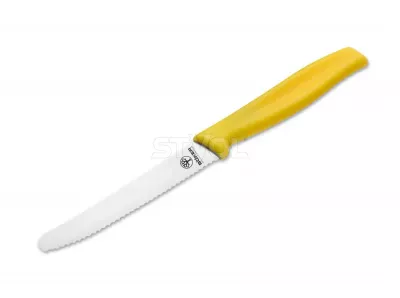 Серрейторний кухонний ніж Sandwich Knife, жовтий Boker, клинок 105 мм